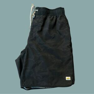 Vuori Banks Black Camo Shorts for Men